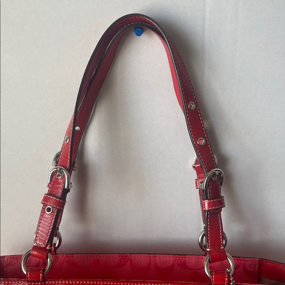 Coach Red Signature Shoulder Bag - Picture 4 of 11
